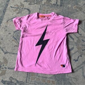 Aviator nation size 6 lightning bolt tee